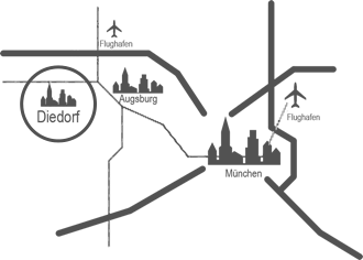 Karte Diedorf